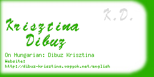 krisztina dibuz business card